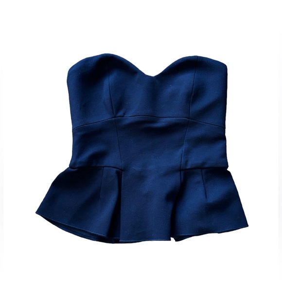 Aritzia Babaton Graeme Bustier Corset Peplum Tube Top Black - Picture 2 of 12